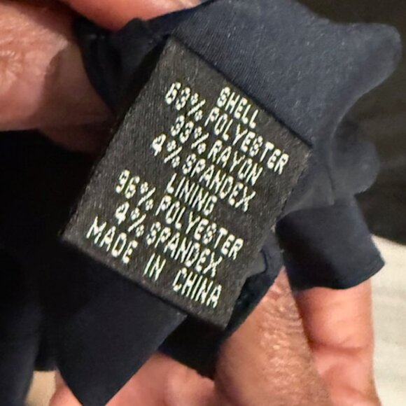 Adrianna Papell Navy Pleated Midi Dress – Size 12 - Picture 11 of 11